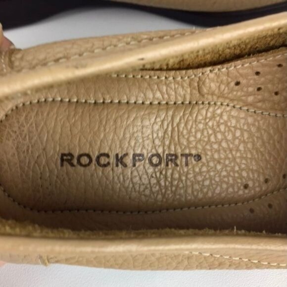 Rockport Tan Camel Pebbled Leather Penny Loafers 7.5 - Picture 10 of 15